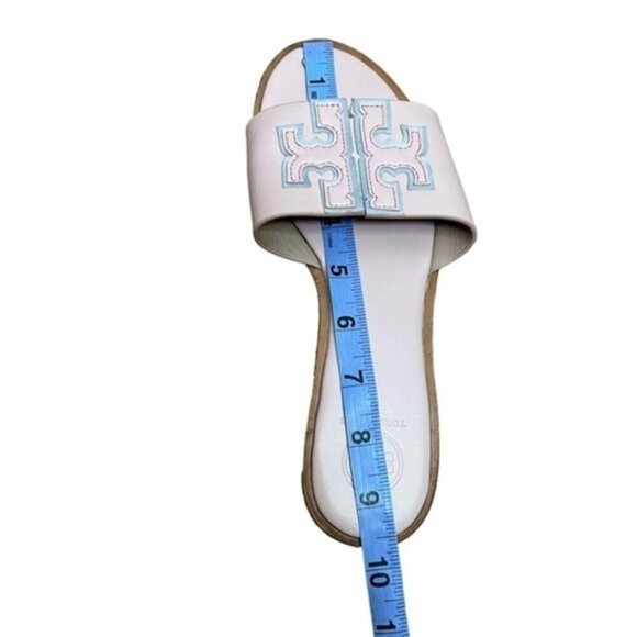 Tory Burch Ines Slides Sea Shell Pink Calf Leather Size‎ 7.5 US - Picture 9 of 11